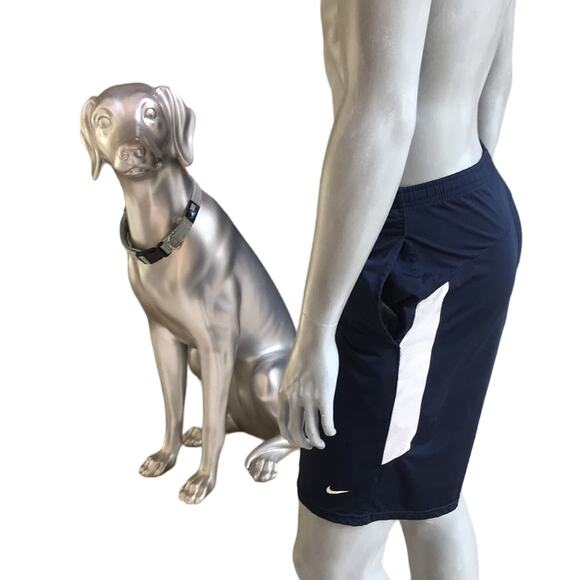 Nike Athletic Shorts with Pockets Blue White Men's Size M Medium - Picture 3 of 6